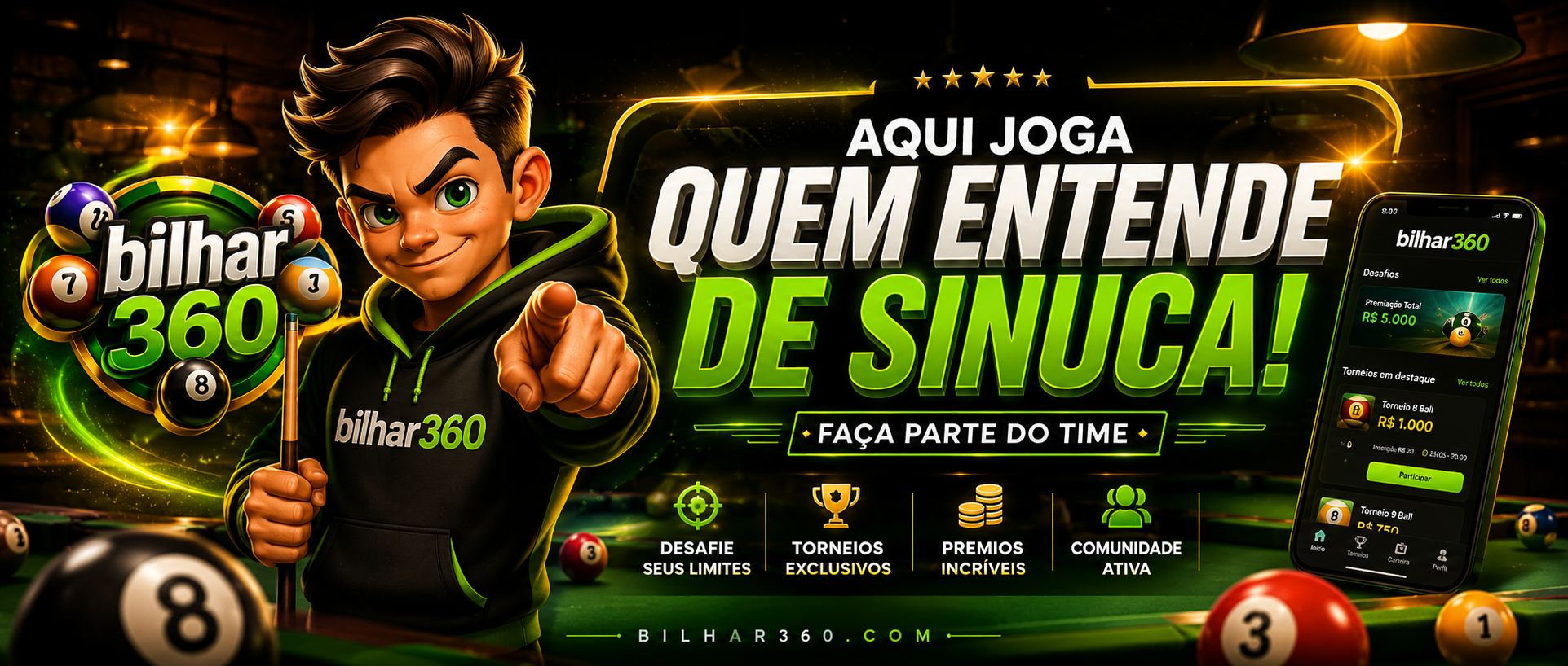 Bilhar360 - Jogo de Sinuca Online